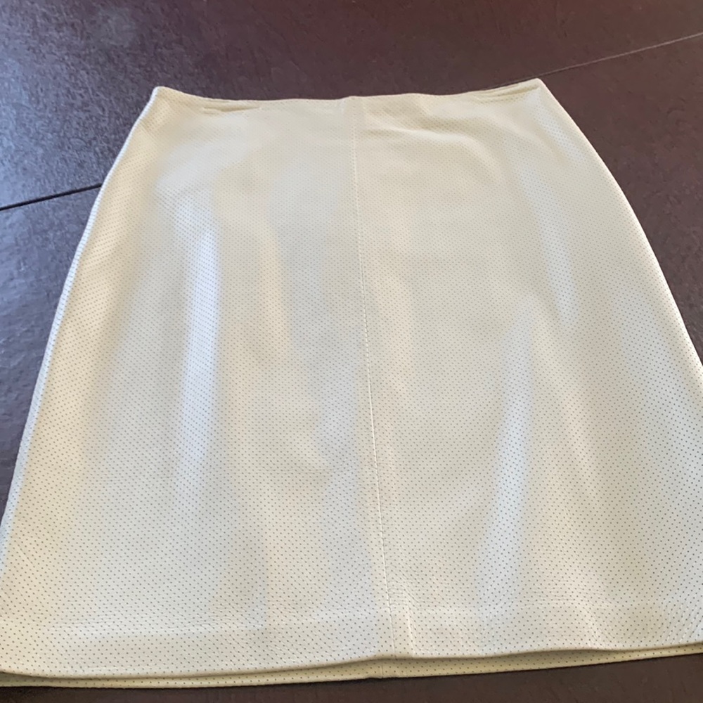 Never worn cream leather miniskirt